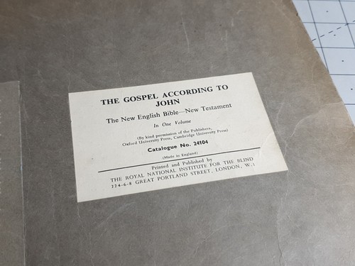 Braille the gospel according - the,