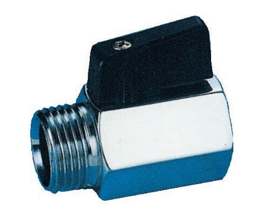 Brass chrome mini ball valve - ball,