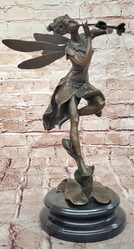 Signed bronze fairy nymph - signed,