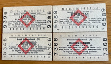 4 BRB RED DIAMOND EDMONDSON PLATFORM TICKETS - 3 SOUTHERN REGION & 1 LMR - 1970s