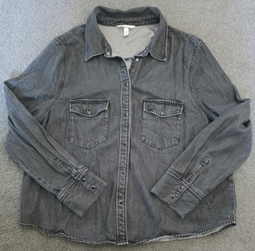 Women denim shirt grey - grey,