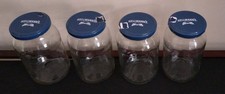 4 x Empty Clear Glass Jars