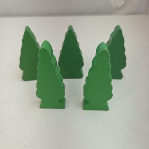 Assorted wooden trees - 5,