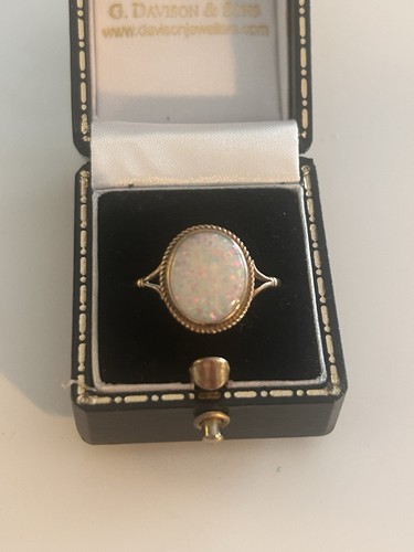 Vintage 9ct opal - opal, ring