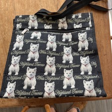 SCOTTY DOG patterned  Tapestry Signature style West Highland tote bag canvas