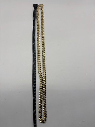 18k stamped gold tone cuban - stamped,