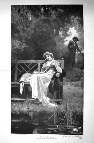 Original old antique print - original,