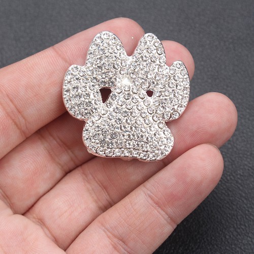 White rhinestone silver color - white,