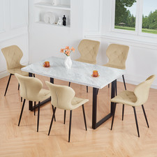 Wooden Table with Marble