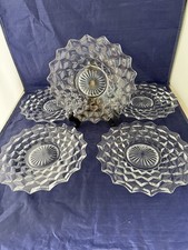Set of Five Fostoria AMERICAN 7-3/4" Salad Plates - Beautiful Condition