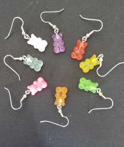 Handmade gummy bear earrings - gummy,