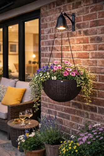 70cm led solar - rattan, effect