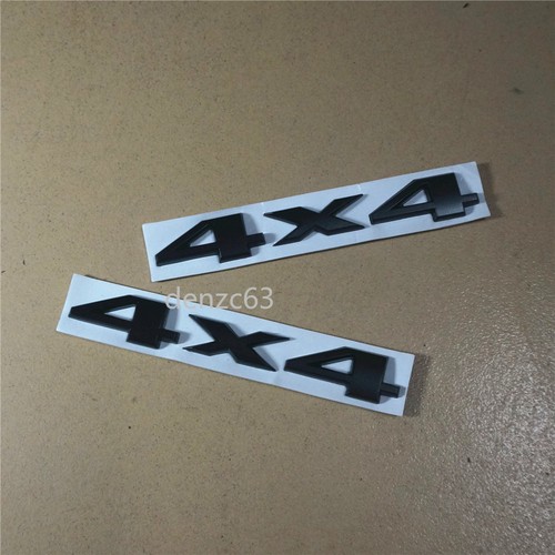 Black matte 4x4 metal decal - 4x4,