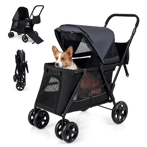 Costway pet stroller foldable - pet,