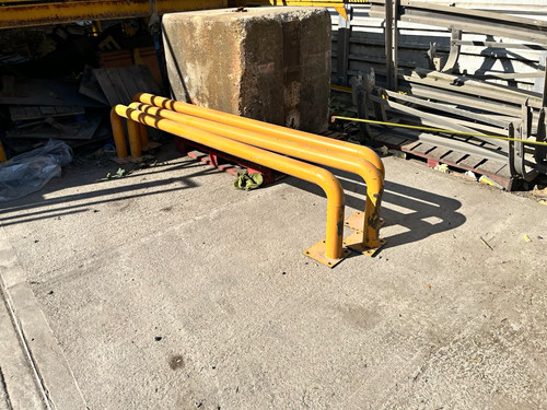 Yellow steel safety barrier - yellow,