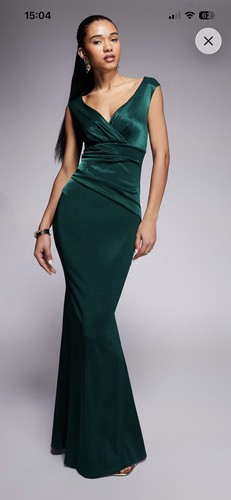 Goddiva london green satin - green,