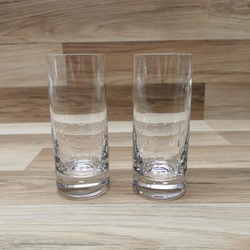 Pair heavy crystal glass hi - heavy,