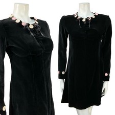 VTG 60S 70S BLACK VELVET PINK