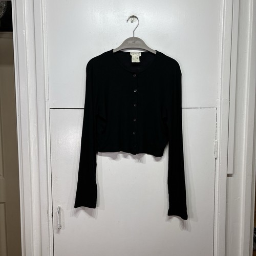 Agnes cardigan black ribbed - b,