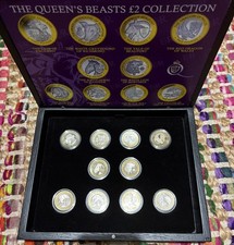 12 Queens Beast £2 In Display