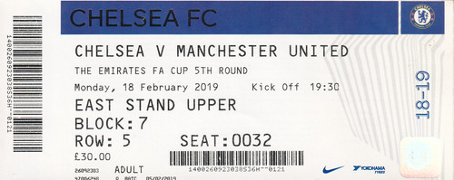 Ticket chelsea v manchester - ticket,