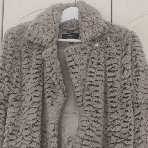 Dennis basso womens grey faux - dennis,