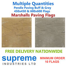 Pendle Riven Paving Slabs Buff & Grey - 450x450 & 600x600 Multiple Quantities