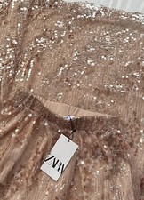 ZARA Gold Sequinned High