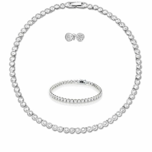Tennis necklace earrings - tennis,
