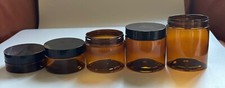Amber Aromatherapy Jars, Empty