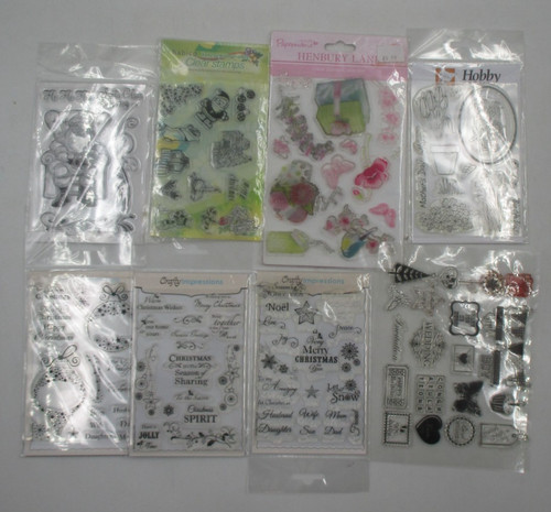 Rubber craft stamps - rubber, bundle