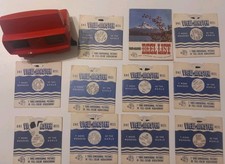 Vintage Retro 3D View Master Red with..  10 disks slides  .. 60s 