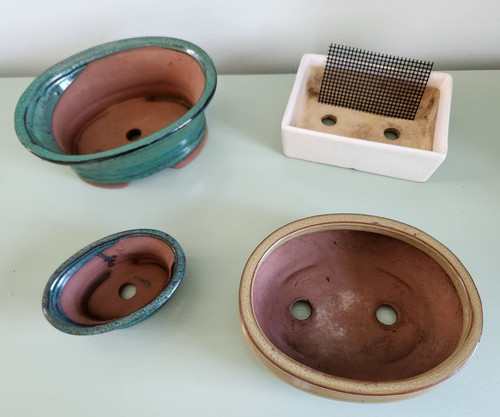 Ceramic bonsai pots glazed - 4,