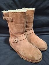 UGG Australia BOOTS #1001734, NOIRA Chestnut Suede, Shearling Lining, Women's 7