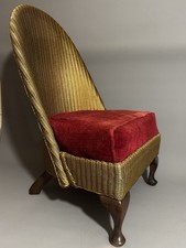 Original 1935–40 Lusty Lloyd Loom Chair – Gold, Cherry Velvet, Superb