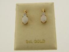 A PAIR OF 9CT GOLD OPAL &