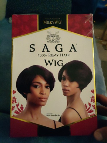 Saga 100 remy hair wig - 100%, black