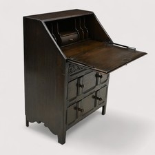 Skull Oak Bureau With Removable Fitted Interior 3 Drawers  FREE UK Delivery*