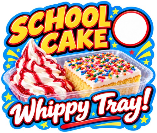 School cake whippy tray - school,