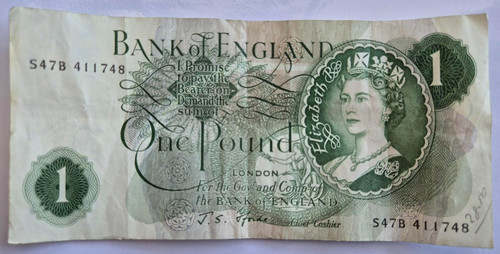 One pound note serial number