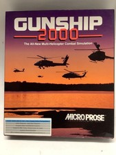 VINTAGE GUNSHIP 2000 MICROPROSE COMMODORE AMIGA SIMULATION STRATEGY GAME