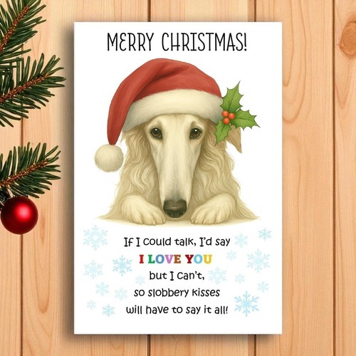 Borzoi dog christmas - borzoi,
