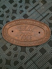 Metropolitan Cammell Midland Works 1936 Builders Plate Railway Wagon