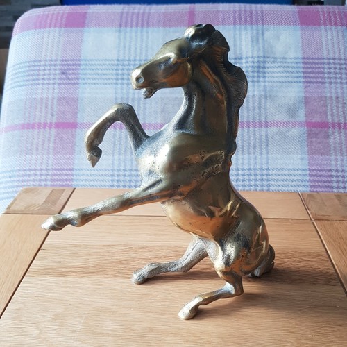 Vintage heavy brass rearing - heavy,