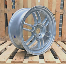 17" x 7.5J ET42 4x108 GLOSS SILVER ALLOY WHEELS SET  OF 4  B3749