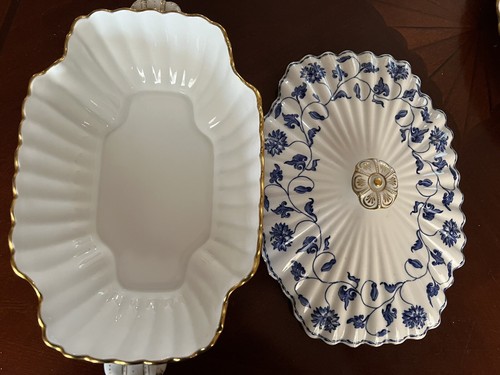 Spode colonel blue gold - spode, oval