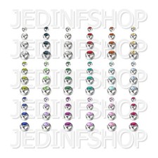 Replacements Spares - Gem Balls | 1.6mm (14g) - 3mm 4mm 5mm 6mm | 18 Colours