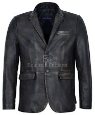 Mens Leather BLAZER Black