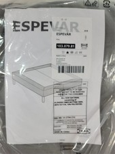 IKEA ESPEVAR KING Bed Frame Cover Dark Grey Gray - 85% Rayon 15% Polyester