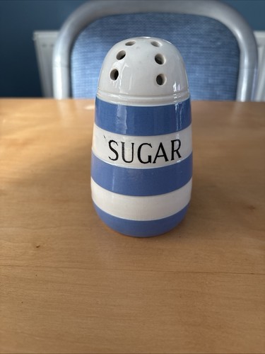 Green cornishware sugar - t,